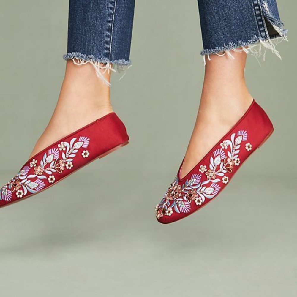Llani Embellished Satin Ballet Slipper